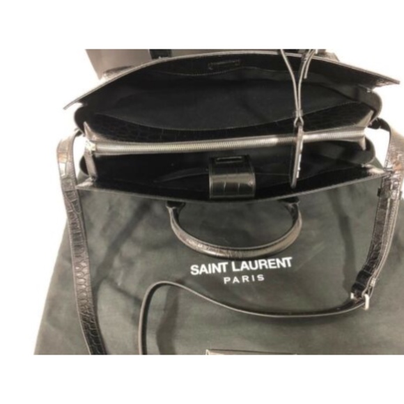 Yves Saint Laurent YSL Hand Bag Tote Purse Black - Picture 12 of 12